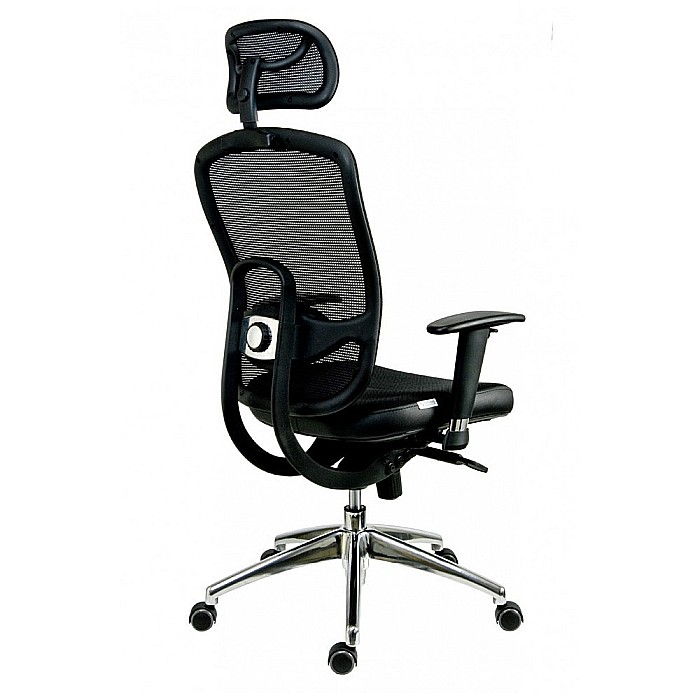 Scaun ergonomic mesh cu tetiera Oklahoma negru [4]