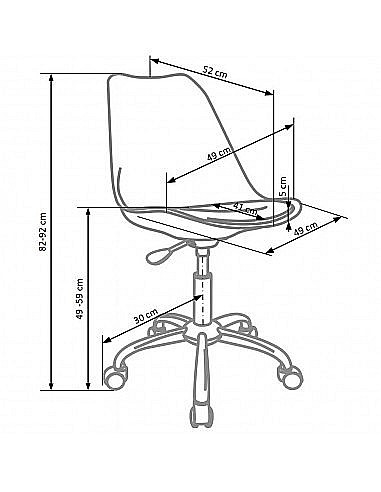 Set birou HM Conti, rafturi, sertar, PAL melaminat, 122x57x90 cm, stejar/gri si scaun pentru copii HM Coco, piele ecologica, inaltime reglabila, 80 kg, Alb [7]