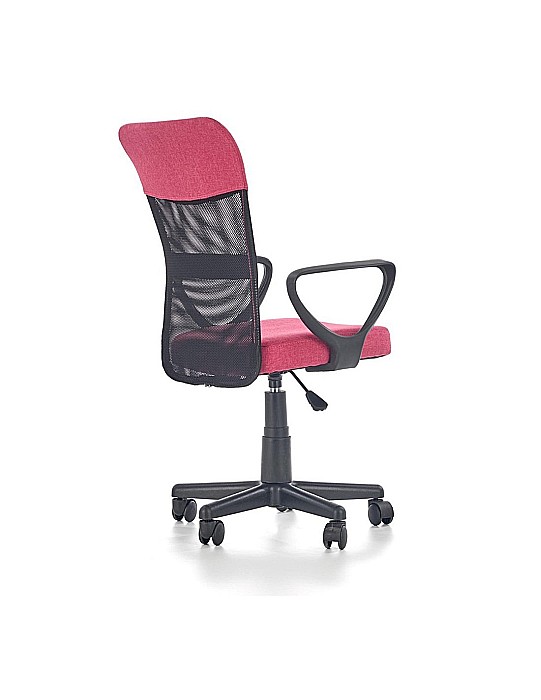 Set birou HM Lima B1, cu usa si sertar, PAL melaminat, 120x55x75 cm, stejar sonoma/alb si scaun copii HM Timmy, ergonomic, inaltime reglabila, Rotire 360 ˚,120 kg, roz [5]