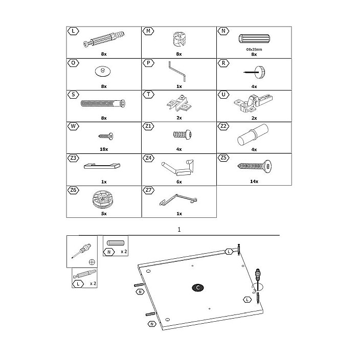 Set cuier si pantofar cu oglinda SL P001, Pal Melaminat, 6 agatatori, banca, spatiu depozitare, alb [3]