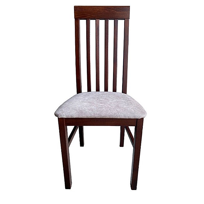 Set masa extensibila lemn masiv, living si bucatarie, DM4 Maxima, blat MDF Furniruit, colturi rotunjite, 120-150x70x76 cm si 4 scaune DM1 Tilo, lemn, stofa, 120 kg, nuc [3]