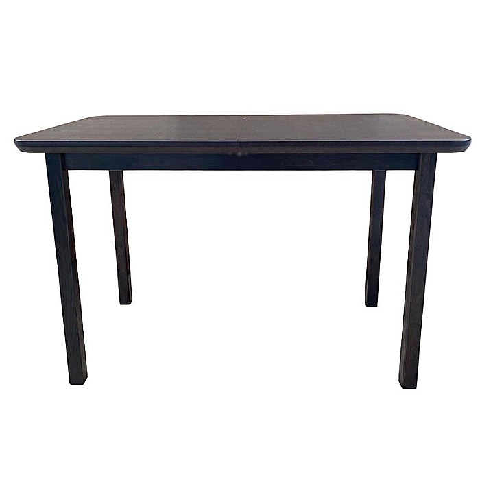Set masa extensibila lemn masiv, living si bucatarie, DM4 Maxima, blat MDF Furniruit, colturi rotunjite, 120-150x70x76 cm si 4 scaune DM7 Boston, lemn, stofa, 120 kg, wenge [4]