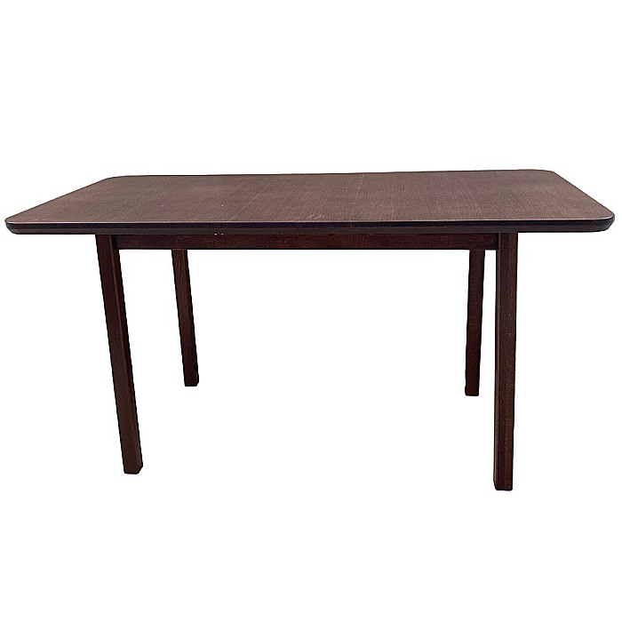 Set masa extensibila lemn masiv, living si bucatarie, DM4 Maxima, blat MDF Furniruit, colturi rotunjite, 120-150x70x76 cm si 4 scaune DM1 Tilo, lemn, stofa, 120 kg, nuc [4]