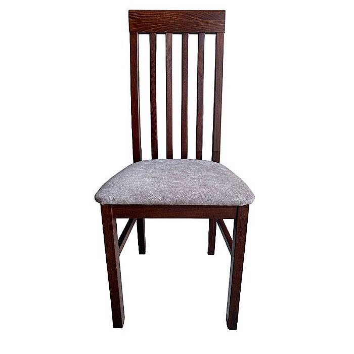 Set masa extensibila living DM5 Varus, blat Pal, picioare lemn masiv, 200-160x90x76 cm si 6 scaune DM Tilo, tapitat cu stofa, 120 kg, nuc [3]