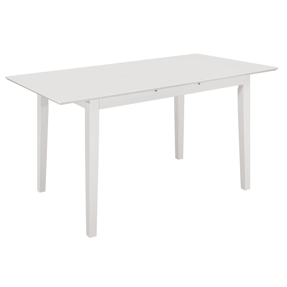 Set masa living extensibila Miami, MDF, lemn masiv, 120/150 x 80 x 73.8 cm si 6 scaune Houston, stofa,100 kg, 94x49x40 cm, alb/gri [5]