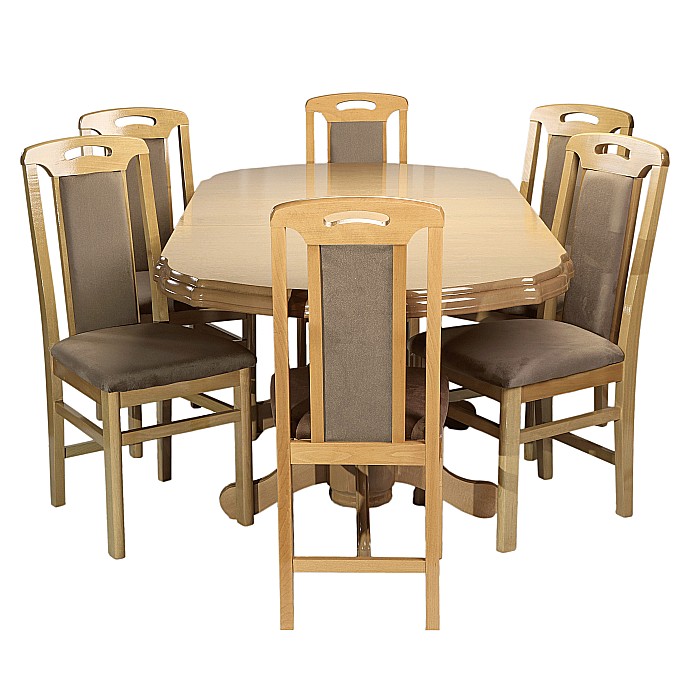 Set masa living SB Nork plus 6 scaune SB Tim stejar sonoma [2]
