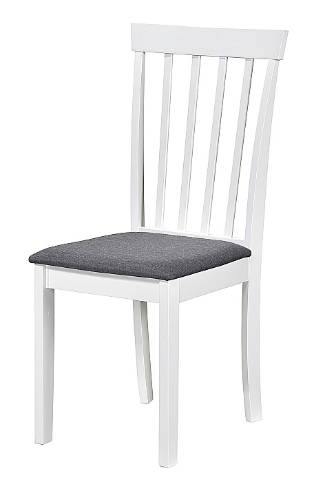 Set masa living si bucatarie Sophia, MDF, rotunda, 90x74 cm si 4 scaune Houston, lemn masiv, tapiterie stofa, 100 kg, alb [7]