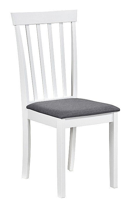 Set masa living si bucatarie Sophia, MDF, rotunda, 90x74 cm si 4 scaune Houston, lemn masiv, tapiterie stofa, 100 kg, alb [8]