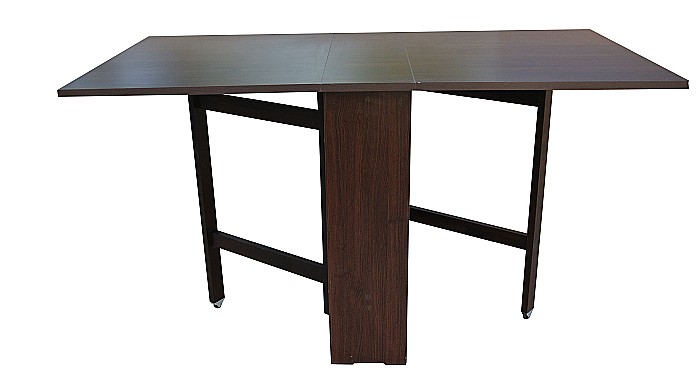 Set masa plianta 12 persoane, Pal Melaminat, insertii lemn masiv, 274x75x78 cm si 6 scaune pliante, tapiterie piele ecologica, wenge [6]