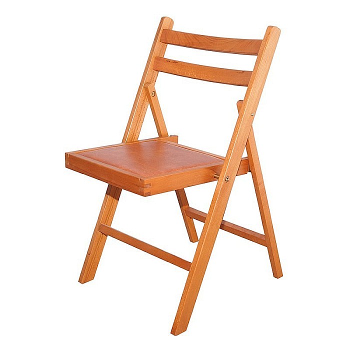 Set masa plianta cu spatiu depozitare, usa si sertar, Pal Melaminat, 160x96x80 cm si 6 scaune pliante lemn, tapitate cu piele ecologica, cires [6]