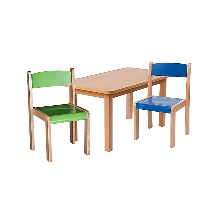 Set masa si 4 scaune gradinita Bambi, H31, albastru/verde [2]