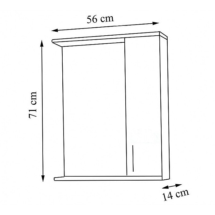 Set mobilier baie cu lavoar ceramic GN1531, front MDF, 55 cm, 2 usi, 2 sertare, picioare cromate reglabile, balamale soft close si oglinda cu dulap GN0201, dreptunghiulara, PAL, iluminare led, alb [8]