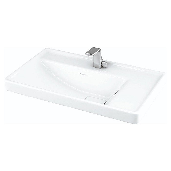 Baza si lavoar ceramic GN2861, mobilier baie stativ 60 cm, front MDF, 2 usi, 2 rafturi, picioare cromate reglabile, alb [3]