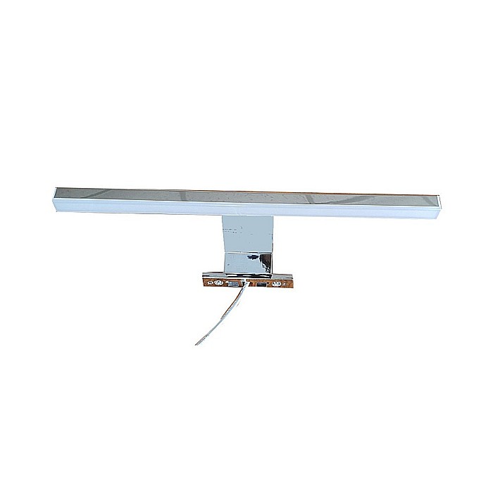 Set mobilier baie GN0541, front MDF, cu lavoar ceramic, 60 cm, 2 usi, 2 rafturi, picioare cromate reglabile, balamale soft close si dulap cu oglinda Celine, PAL, iluminare led, alb [6]