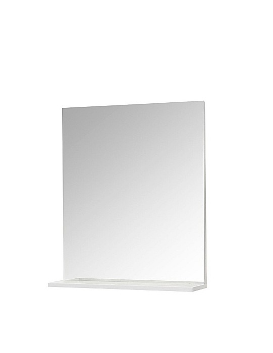 Set mobilier baie suspendat, cu lavoar ceramic, GN0541, front MDF, 70 cm, 2 sertare, glisiere soft close si oglinda cu polita GN0551, dreptunghiulara, PAL, alb [3]