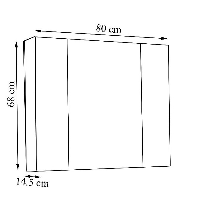 Set mobilier baie suspendat, cu lavoar ceramic, GN0541, front MDF, 80 cm, 2 sertare, glisiere soft close si dulap cu oglinda Celine, PAL, iluminare led, alb [2]