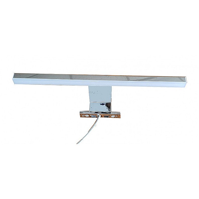 Set mobilier baie suspendat, cu lavoar ceramic, GN0541, front MDF, 60 cm, 2 sertare, glisiere soft close si dulap cu oglinda Celine, PAL, iluminare led, alb [4]