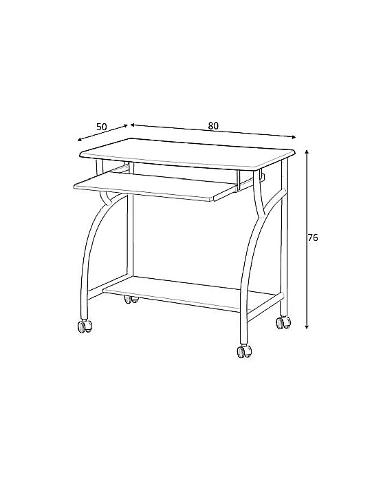 Set mobilier birou copii HM B6, MDF, metalic, spatii depozitare, cu scaun HM Gonzo 3 gri inchis, stofa, 90 kg si dulapior rulant HM Nils, cu roti, lemn, natur [8]