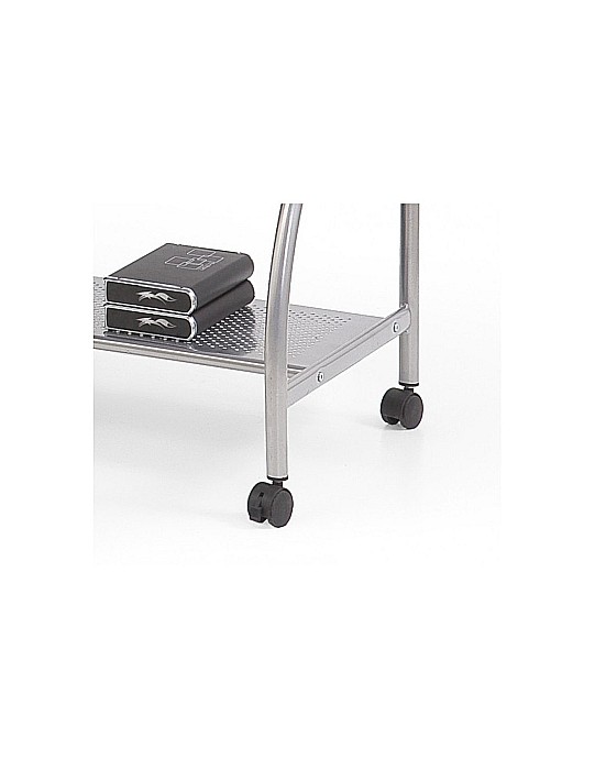 Set mobilier birou copii HM B6, MDF, metalic, spatii depozitare, cu scaun HM Gonzo 3 gri inchis, stofa, 90 kg si dulapior rulant HM Nils, cu roti, lemn, natur [6]