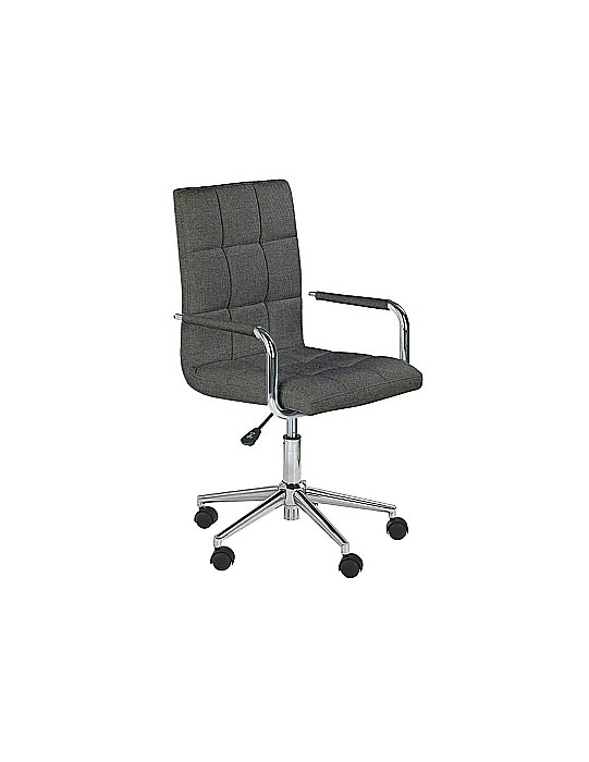 Set mobilier birou copii HM B6, MDF, metalic, spatii depozitare, cu scaun HM Gonzo 3 gri inchis, stofa, 90 kg si dulapior rulant HM Nils, cu roti, lemn, natur [5]
