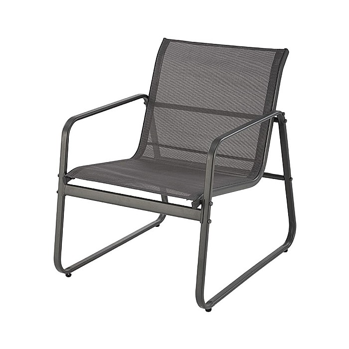 Set mobilier de gradina si terasa HM Conor, metalic, tapiterie textilena, cu canapea, fotolii si masuta cafea, 4 persoane, gri inchis [6]