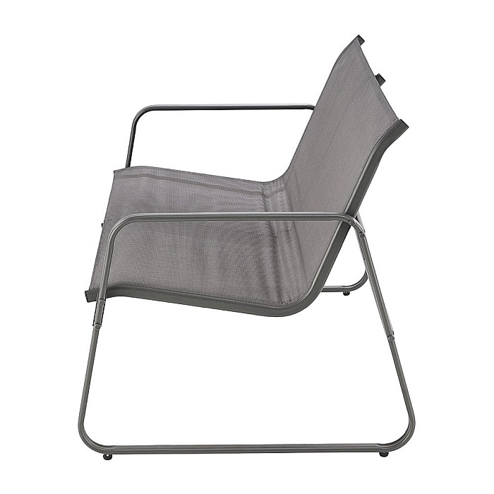 Set mobilier de gradina si terasa HM Conor, metalic, tapiterie textilena, cu canapea, fotolii si masuta cafea, 4 persoane, gri inchis [15]