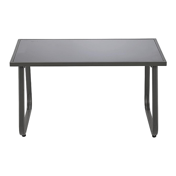 Set mobilier de gradina si terasa HM Conor, metalic, tapiterie textilena, cu canapea, fotolii si masuta cafea, 4 persoane, gri inchis [10]