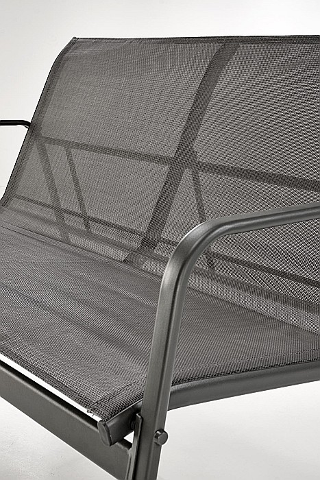 Set mobilier de gradina si terasa HM Conor, metalic, tapiterie textilena, cu canapea, fotolii si masuta cafea, 4 persoane, gri inchis [19]