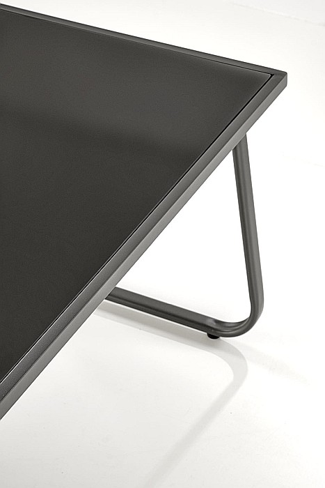 Set mobilier de gradina si terasa HM Conor, metalic, tapiterie textilena, cu canapea, fotolii si masuta cafea, 4 persoane, gri inchis [18]