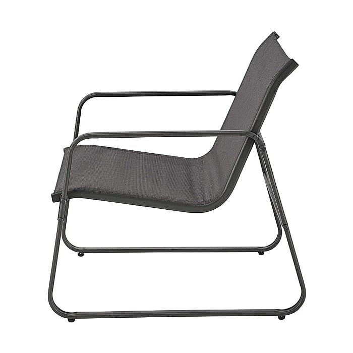 Set mobilier de gradina si terasa HM Conor, metalic, tapiterie textilena, cu canapea, fotolii si masuta cafea, 4 persoane, gri inchis [9]