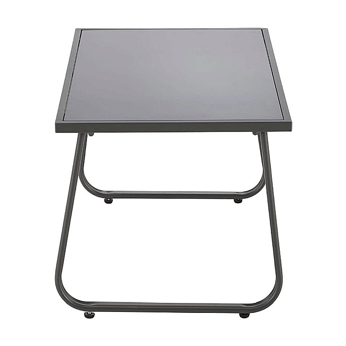 Set mobilier de gradina si terasa HM Conor, metalic, tapiterie textilena, cu canapea, fotolii si masuta cafea, 4 persoane, gri inchis [12]