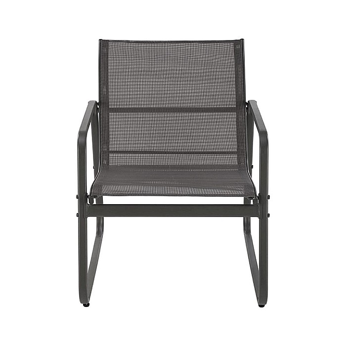 Set mobilier de gradina si terasa HM Conor, metalic, tapiterie textilena, cu canapea, fotolii si masuta cafea, 4 persoane, gri inchis [7]