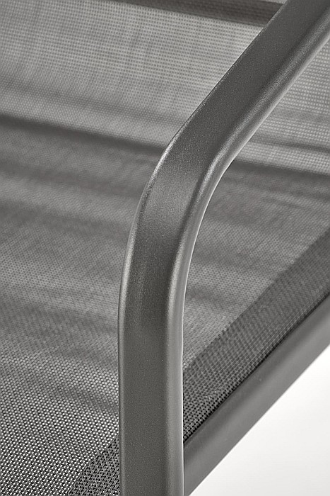 Set mobilier de gradina si terasa HM Conor, metalic, tapiterie textilena, cu canapea, fotolii si masuta cafea, 4 persoane, gri inchis [16]