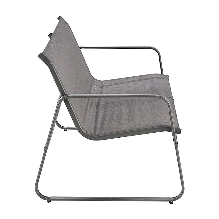 Set mobilier de gradina si terasa HM Conor, metalic, tapiterie textilena, cu canapea, fotolii si masuta cafea, 4 persoane, gri inchis [11]