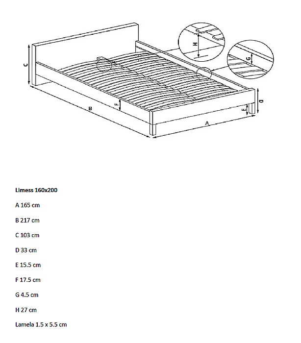 Set pat tapitat Limess, elemente lemn masiv, catifea, somiera inclusa, gri si saltea ortopedica Optima Silver Care, plasa de arcuri, reversibila, 160x200 cm [10]