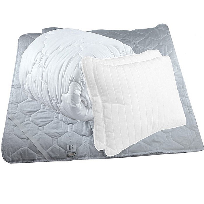 Set Saltea cu arcuri Cronos HR Spring Comfort 140x200x24cm, cu spuma poliuretanica HR 3,5 cm pe ambele fete, husa detasabila hipoalergenica, fermitate medie, Saltsib, 2 perne matlasate, 50x70cm, husa antialergenica lavabila la 95°C, pilota vara, 180x200cm [5]