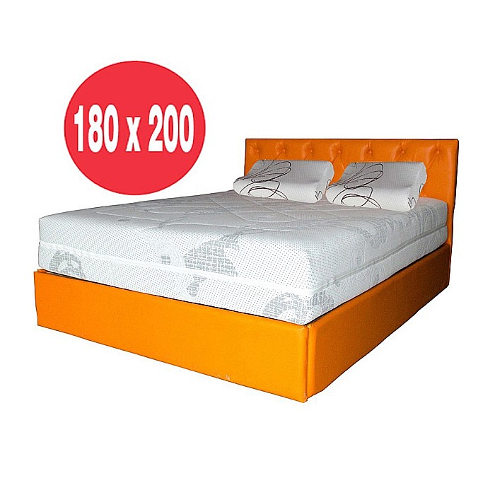 Set Saltea cu arcuri impachetate individual, Neptun Memory Pocket Comfort 180x200x30cm, 7 zone de confort, spuma poliuretanica HR, memory foam 4 cm, husa hipoalergenica, fermitate mediu-soft, 2 perne ortopedice memory SB 52x32 cm, husa lavabila la 40°C [3]
