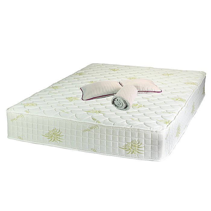 Set Saltea cu arcuri impachetate individual Pocket Spring Milano, 140x200x24cm, fermitate mediu spre soft, sistem de aerisire perimetral, Saltex plus 2 perne matlasate, umplutura poliester, 50x70cm si husa hipoalergenica, microfibra, lavabila la 95°C [1]