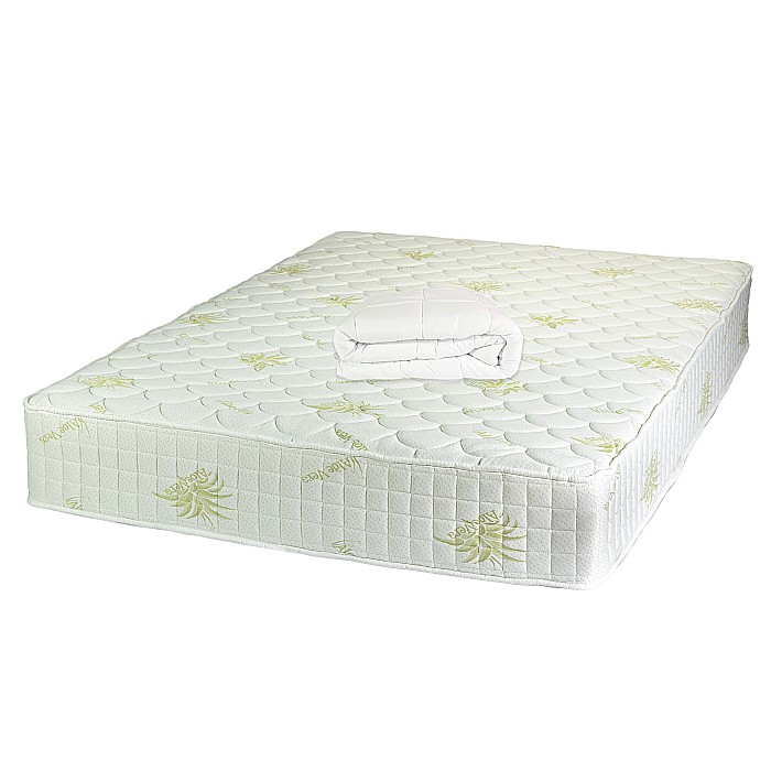 Set Saltea cu arcuri impachetate individual Pocket Spring Milano, 140x200x24cm, cu fermitate medie spre soft, sistem de aerisire perimetral, Saltex plus pilota microfibra iarna, matlasata, umplutura fibre de poliester, lavabila la 95°C, 180x200cm [1]