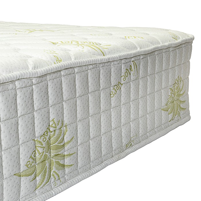 Set Saltea cu arcuri impachetate individual, Pocket Spring Milano, 180x200x24cm, fermitate mediu spre soft, sistem de aerisire perimetral, Saltex plus 2 perne matlasate 50x70cm, husa hipoalergenica si pilota iarna microfibra, lavabila la 95°C, 200x220cm [4]