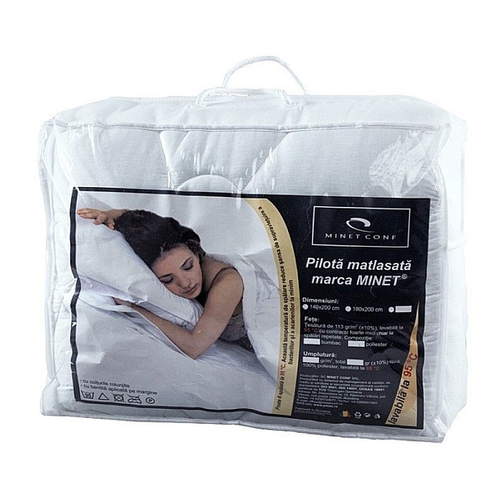 Set Saltea cu arcuri, Pluto Traditional Spring Comfort 180x200x20cm, plasa de arcuri tip Bonell, husa detasabila tricot, hipoalergenica, fermitate mediu spre tare, Saltsib plus pilota microfibra vara, 180x200cm, antialergica, lavabila la 95°C [6]