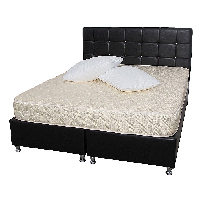 Set Saltea cu arcuri, Super Ortopedica Sofia, 160x200x20cm, fermitate medie, plasa arcuri tip Bonell, reversibila, sistem aerisire cu butoni, Saltex plus 2 perne matlasate microfibra 50x70cm, lavabile la 60°C [4]