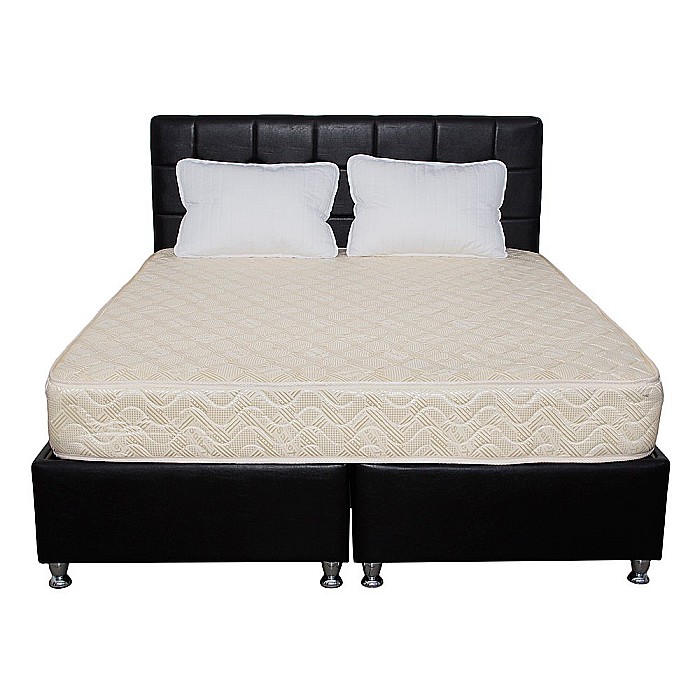 Set Saltea cu arcuri, Super Ortopedica Sofia, 180x200x20cm, fermitate medie, plasa arcuri tip Bonell, reversibila, sistem aerisire cu butoni, Saltex plus 2 perne matlasate microfibra 50x70cm, lavabile la 60°C [3]