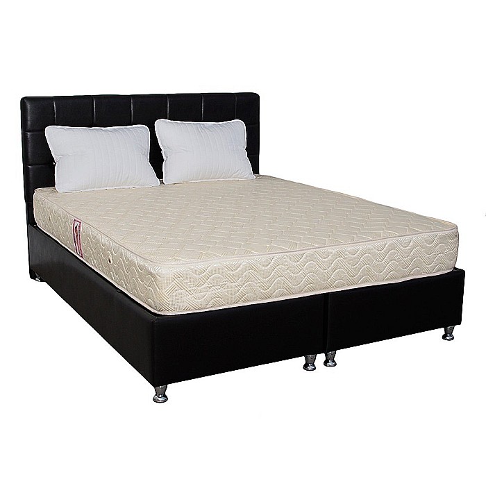 Set Saltea cu arcuri, Super Ortopedica Sofia, 180x200x20cm, fermitate medie, plasa arcuri tip Bonell, reversibila, sistem aerisire cu butoni, Saltex plus 2 perne matlasate microfibra 50x70cm, lavabile la 60°C [5]