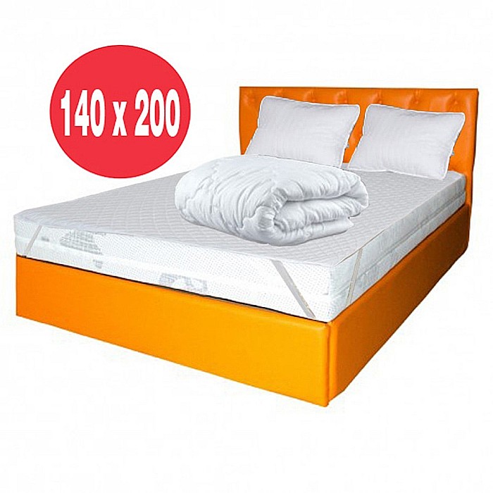 Set Saltea cu spuma 5 zone de confort Helios Memory HR Zone Comfort 140x200x22cm, spuma poliuretanica HR, memory foam 2 cm, husa hipoalergenica, fermitate medie-tare, 2 perne matlasate 50x70cm, protectie antialergica lavabila la 95°C, pilota vara [2]