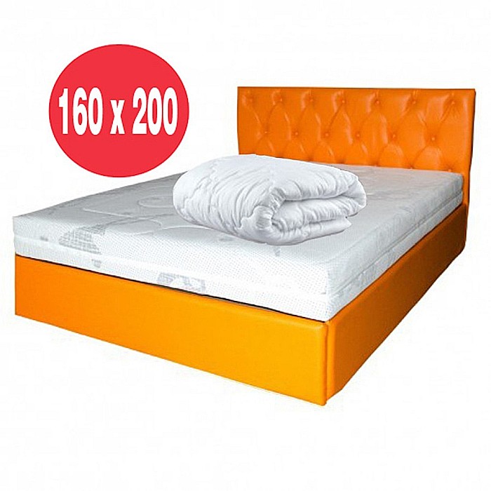 Set Saltea cu spuma cu 5 zone de confort, Helios Memory HR Zone Comfort 160x200x22cm, spuma poliuretanica HR, memory foam 2 cm, husa detasabila tricot, hipoalergenic, fermitate medie spre tare, Saltsib plus pilota iarna, microfibra 180x200cm [2]