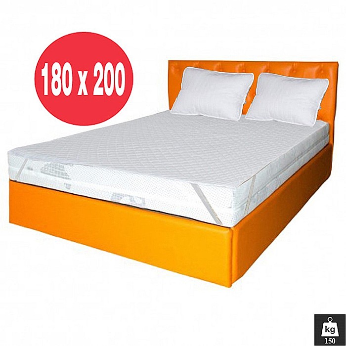 Set Saltea cu spuma poliuretanica HR, Memory Foam 4cm, Zeus Memory Comfort Dodolut 180x200x20cm, husa hipoalergenica, fermitate tare, greutate maxima sustinuta 150 kg/persoana, Saltsib plus 2 perne matlasate, 50x70cm si husa microfibra, lavabila la 95°C [2]
