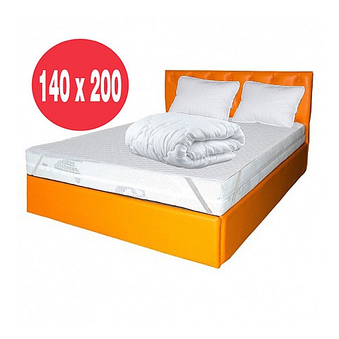 Set saltea Neptun Memory Pocket Comfort 140x200 plus 2 perne  plus Husa hipoalergenica plus Pilota microfibra iarna 180x200 [3]