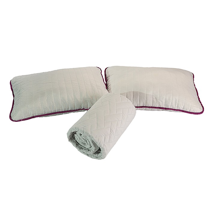 Set Saltea ortopedica, cu arcuri, Memory Super Ortopedic Azalee, 140x200x25cm, fermitate mediu spre tare, cu plasa de arcuri Bonell, memory foam 5 cm, sistem de aerisire spaceair, Salt Confort plus 2 perne matlasate 50x70cm si husa antialergenica [8]