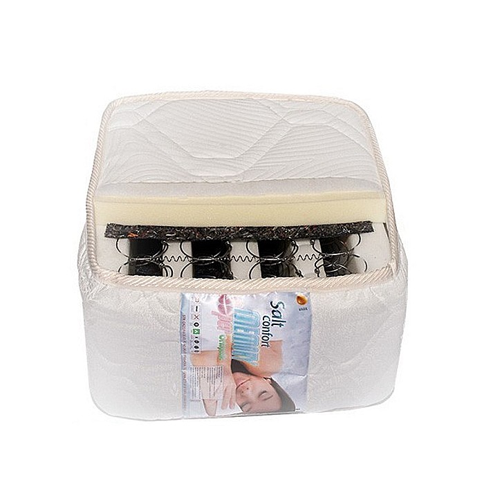 Set Saltea ortopedica cu arcuri, Memory Super Ortopedic Azalee 140x200x25cm, fermitate mediu-tare, plasa de arcuri Bonell, memory foam 5 cm, aerisire spaceair, Salt Confort, 2 perne matlasate 50x70cm, husa antialergenica, pilota vara,hipoalergenica [8]